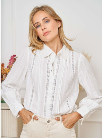 Chemise ML détail en Dentelle
