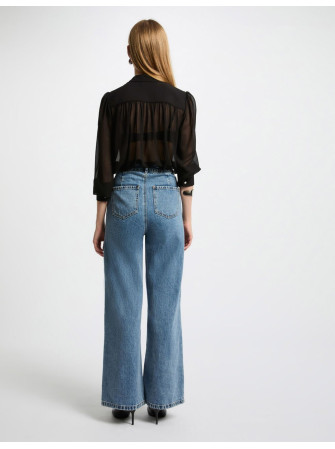 Chemise Plissée Transparente