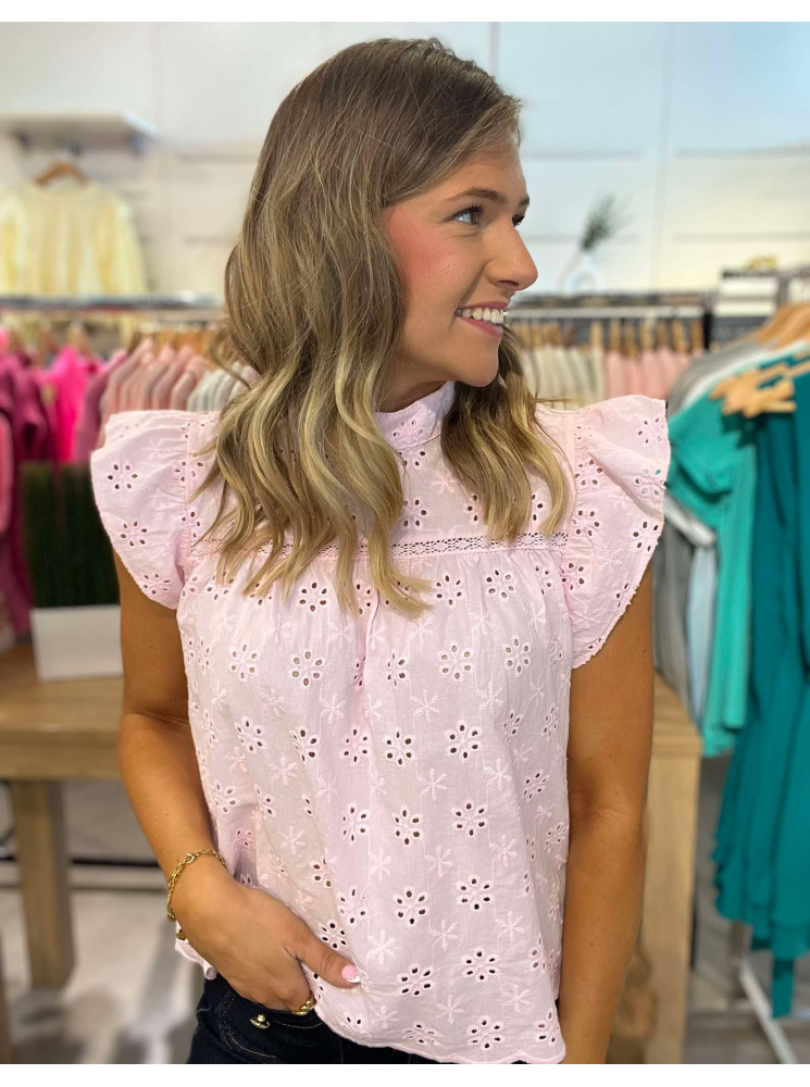 Blouse Ajourée sans Manches