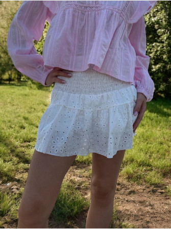 Jupe Short Ajouré à Volants