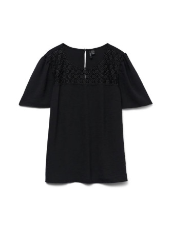 Blouse Col Dentelle Manches...