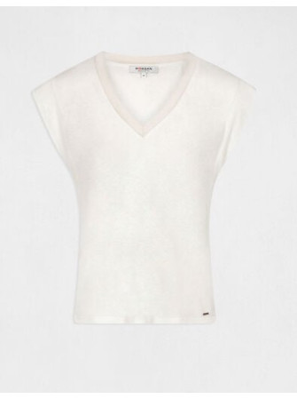 T-Shirt en Lin Col V