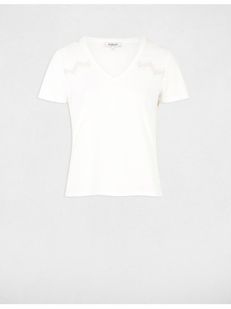 T-Shirt Col V Manches Courtes