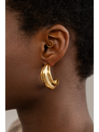 Boucles d'oreilles Bold triple ovale
