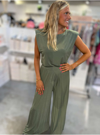 Ensemble Top + Pantalon Plissé