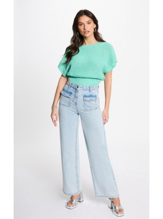 Pull en Maille à Manches Courtes