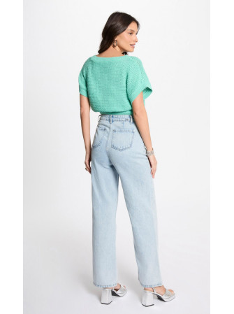 Pull en Maille à Manches Courtes