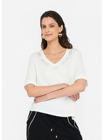 T-Shirt Col V Manches Courtes