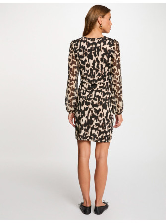 Robe Courte Imprimée à Col V