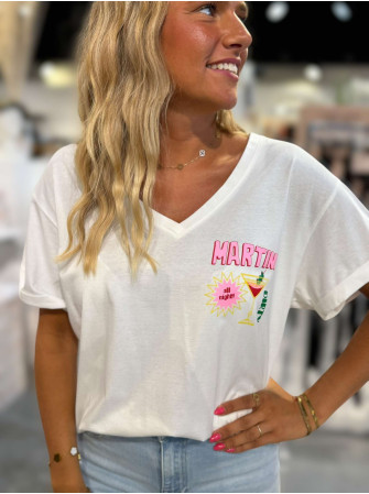 T-Shirt Col V "Martini"