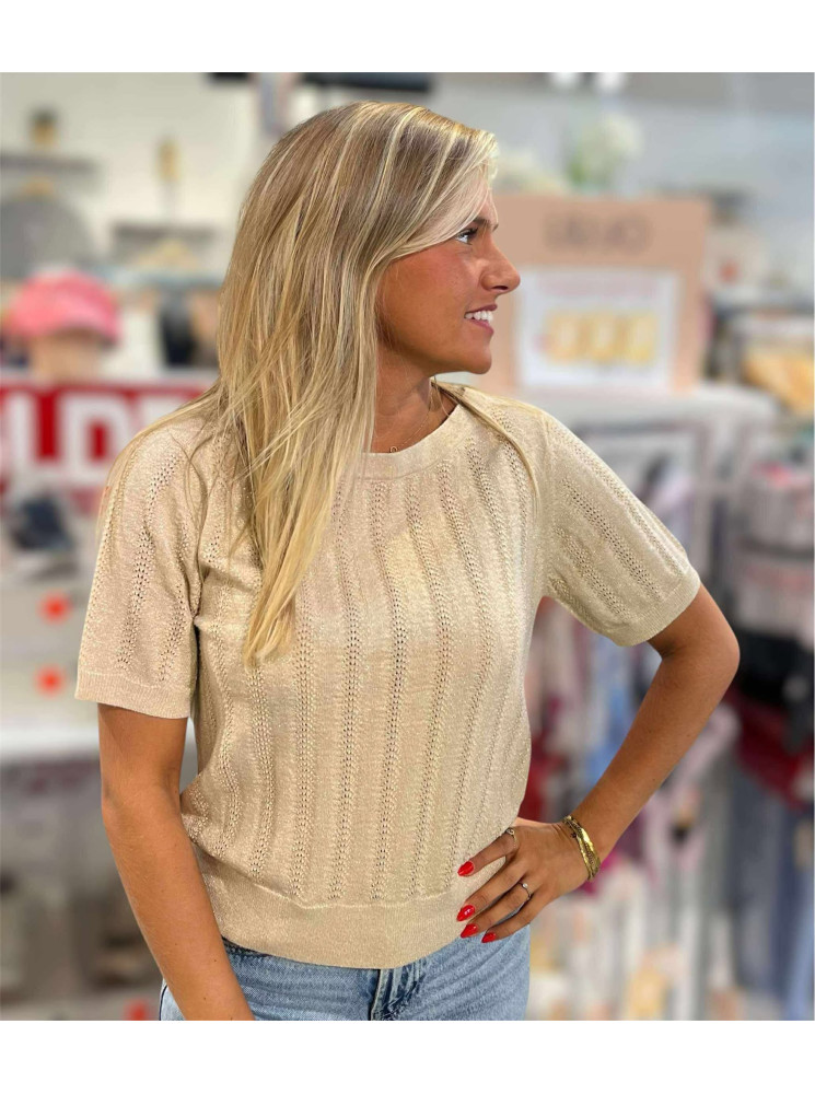 Pull "Glitter" à Manches Courtes