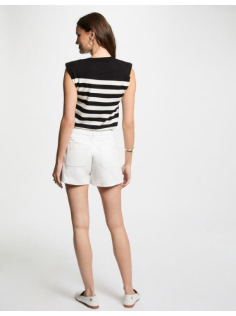 Pull Rayé sans Manches
