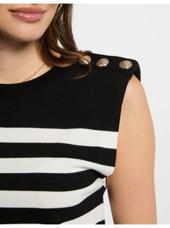 Pull Rayé sans Manches