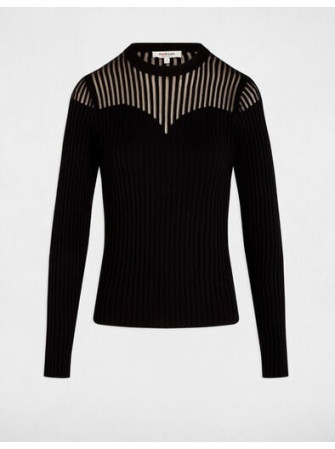 Pull Col Transparent Manches Longues