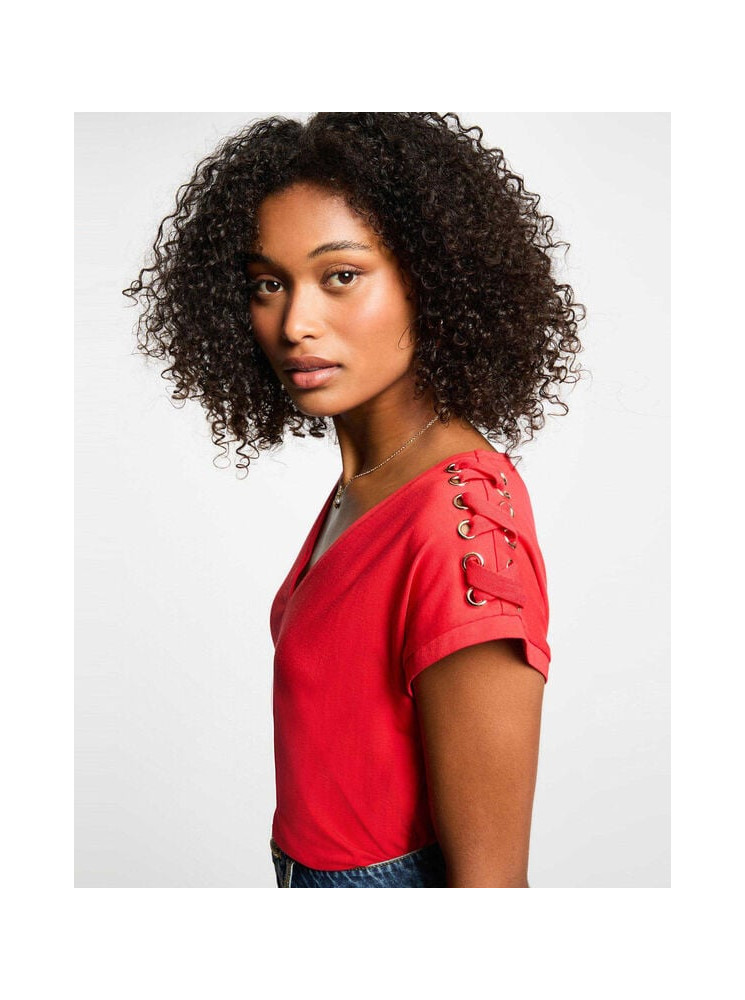 T-Shirt Col V sans Manches