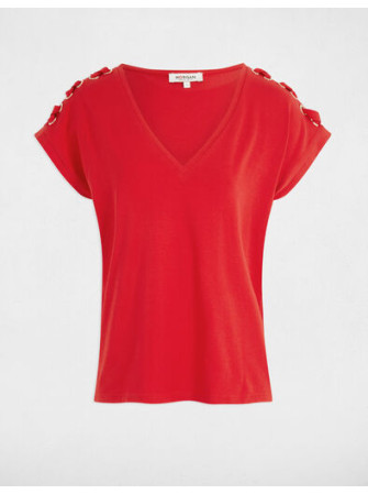 T-Shirt Col V sans Manches