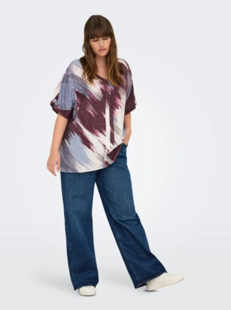Blouse Imprimée Manches Courtes