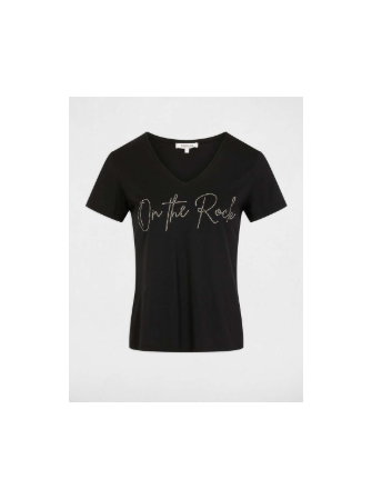 T-Shirt Col V à Manches Courtes