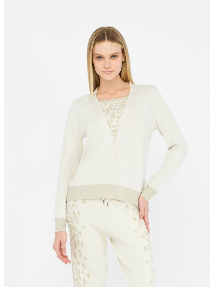 Pull Col Léopard