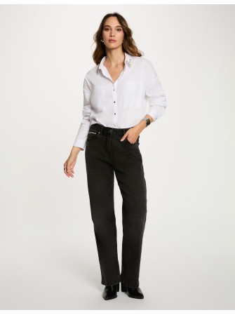 Chemise Strass à Manches Longues
