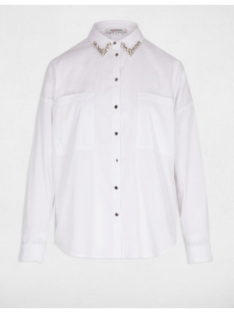 Chemise Strass à Manches Longues