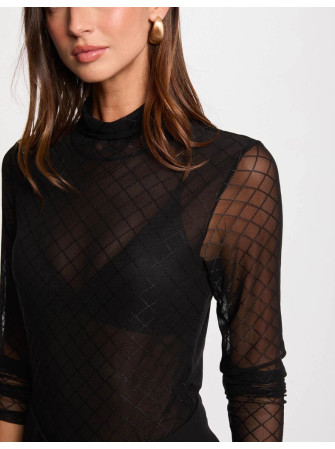 Top Transparent Col Roulé