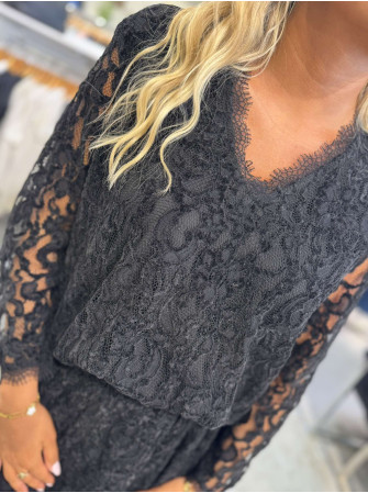 Blouse en Dentelle à Manches Longues