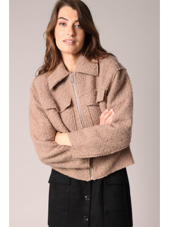 Veste en Maille Bouclette
