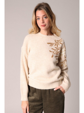 Pull en Maille Broderie en...