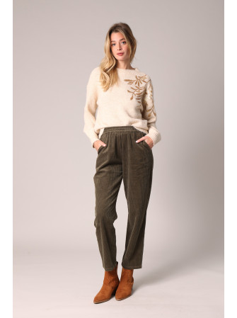 Pull en Maille Broderie en Sequins