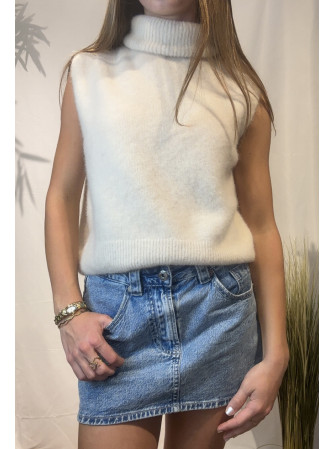 Pull sans manches Col Roulé