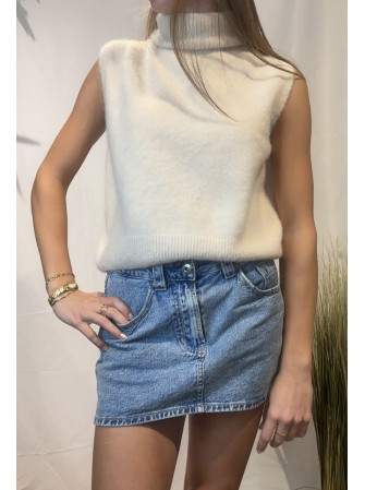 Pull sans manches Col Roulé