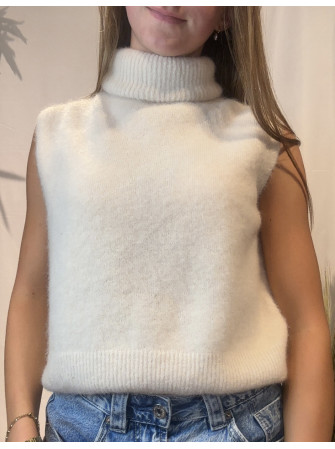 Pull sans manches Col Roulé