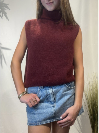 Pull sans manches Col Roulé