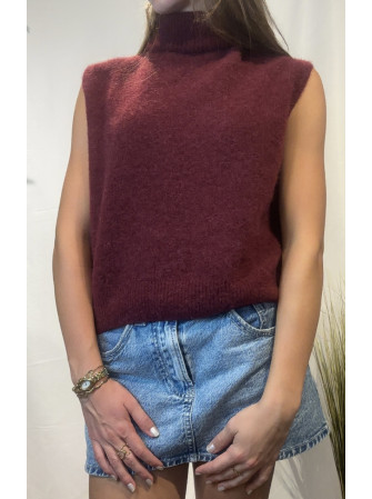 Pull sans manches Col Roulé