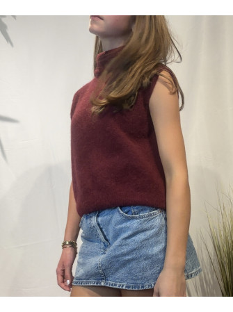 Pull sans manches Col Roulé