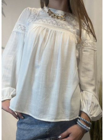Blouse en Lin Brodée