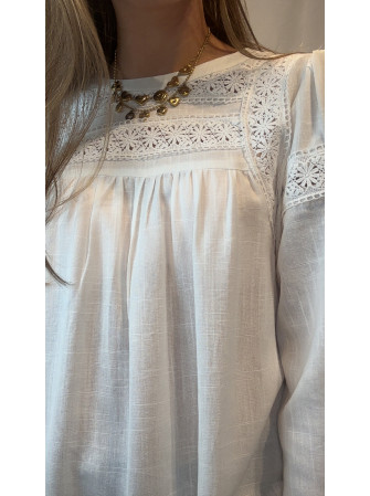 Blouse en Lin Brodée
