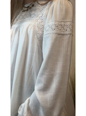 Blouse en Lin Brodée