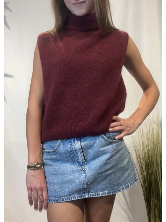 Pull sans manches Col Roulé