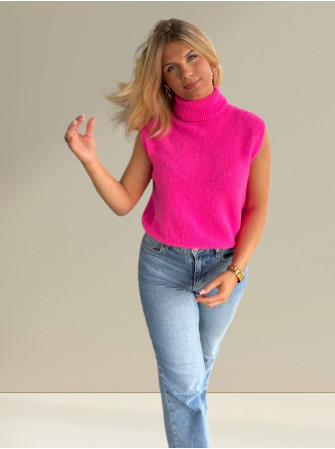 Pull sans manches Col Roulé