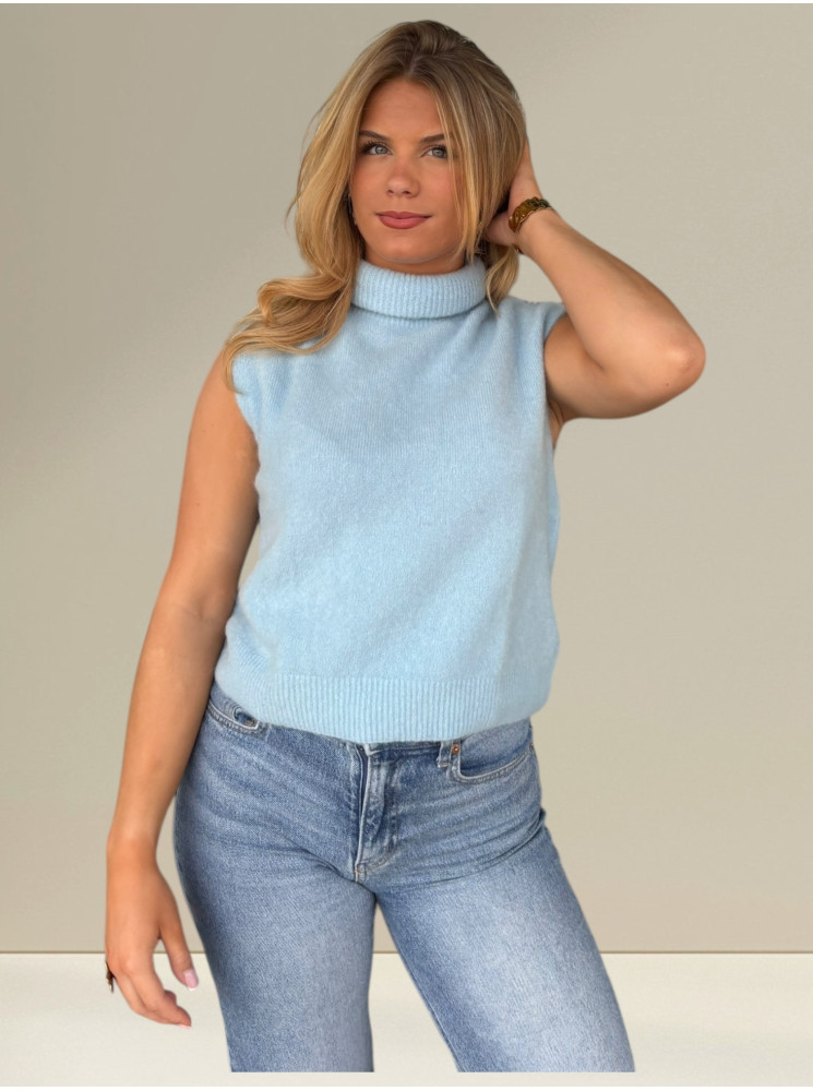 Pull sans manches Col Roulé