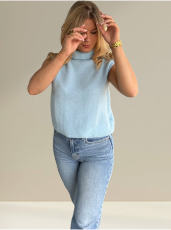 Pull sans manches Col Roulé