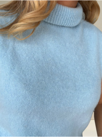 Pull sans manches Col Roulé