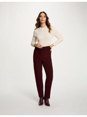 Pantalon Droit Taille Haute