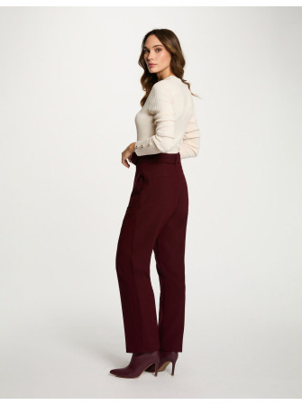 Pantalon Droit Taille Haute