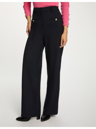 Pantalon Droit Taille Haute