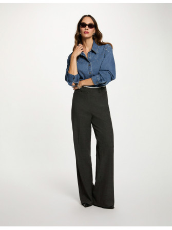 Pantalon Large Taille Haute