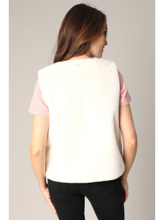 Veste sans Manches en Fausse Fourrure
