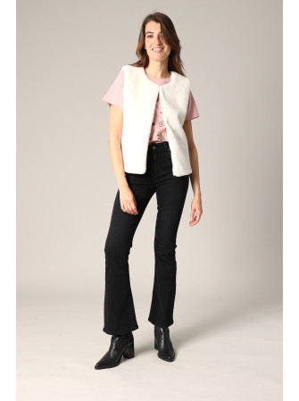 Veste sans Manches en Fausse Fourrure